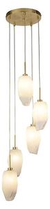Searchlight 23146-5SB - Lustr na lanku ROCKY 5xG9/33W/230V