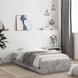 Rám postele se zásuvkami betonově šedý 75 x 190 cm kompozit 3207332
