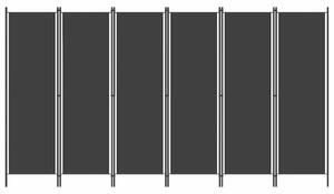 6dílný paraván černý 300 x 180 cm 320730