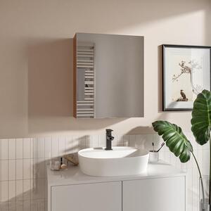 HAJDUK FURNITURE Koupelnová zrcadlová skříňka 50x60 cm dub sonoma bez úchytek s policí