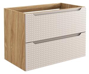 Comad Závěsná umyvadlová skříňka Luxor Beige 82-80-2S béžová/dub olejovaný