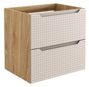 Comad Závěsná umyvadlová skříňka Luxor Beige 82-60-2S béžová/dub olejovaný
