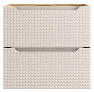 Comad Koupelnová sestava Luxor Beige s deskou, umyvadly a skříňkami 160 cm béžová/dub olejovaný