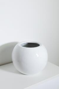 Pottery Pots Bílý Lesklý Sklolaminátový Květináč 444 S 26x20cm