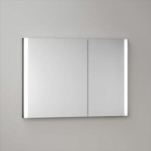 Zrcadlová skříňka Keuco Royal Metis LED, zapuštěná, rozměry 100 x 71 cm, se 2 asymetrickými dvířky, provedení "francouzské"