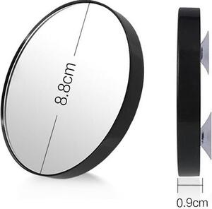 Kosmetické zrcátko UNIQ s 10násobným zvětšením a přísavkou, průměr 8,8 cm