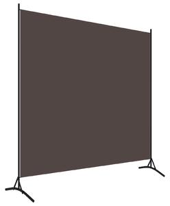 Paraván hnědý 175 x 180 cm textil 320736