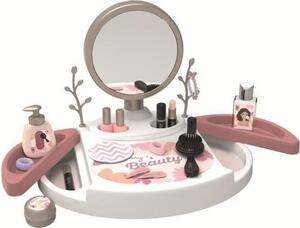 Smoby My Beauty Studio, dětský toaletní stolek, 15 doplňků, odnímatelné zrcadlo, od 3 let, částečně z recyklovaného materiálu