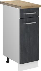 Spodní skříňka kuchyňské linky Vicco R-Line Černý beton 30 cm PD Dub, Model 47570