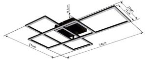 Globo 67227-40NBSH -LED Stm. stropní svítidlo GABRIEL 40W/230V pr. 51x74 cm + DO
