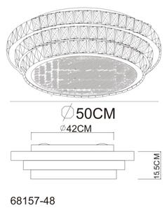 Globo 68157-48 - LED Stmív. stropní svítidlo KLARA LED/48W/230V pr. 50 cm + DO