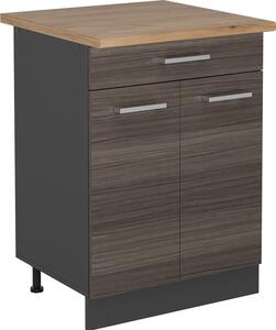 Spodní skříňka kuchyňské linky Vicco R-Line Ušlechtilá šedá 60 cm , PD Dub, Model 53545
