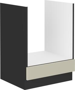 Kondela Dolní kuchyňská skříňka Araka 60 D GAZ BB - kašmír/černá