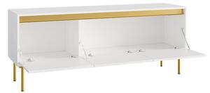 TV stolík/skrinka Gllane 3D, Barva dřeva: černá / černá + zlatá Mirjan24 5903211351334