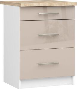 AKORD Furniture Factory KS0POLIBIACAPPOL3S007, Bílá, 16 mm, 3 zásuvka/zásuvek, 460 mm, 600 mm, 850 mm