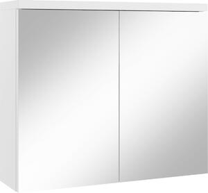 Badplaats Zrcadlová Skříňka Toledo 80 x 20 x 60 cm - Matná Bílá - Vysoká Koupelnová Skříňka