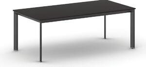 Kancelářský stůl PRIMO INVITATION, černá podnož, 200x100 cm, wenge