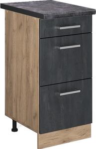 Spodní skříňka kuchyňské linky Vicco R-Line Černý beton 40 cm PD Antracit, Model 47553