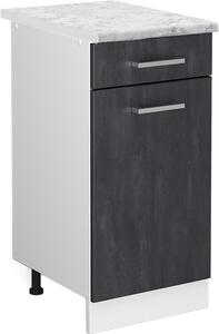 Spodní skříňka kuchyňské linky Vicco R-Line Černý beton 40 cm PD Mramor, Model 47460