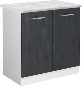 Skříňka pod dřez Vicco R-Line Černý beton 80 cm PD Mramor, Model 47625