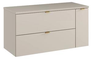 Comad Závěsná skříňka pod umyvadlo Dalia Cashmere s deskou 100 cm kašmírová