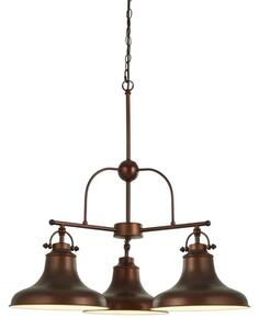 Searchlight 3183-3BZ Industriální závěsné tříramenné svítidlo DALLAS bronze