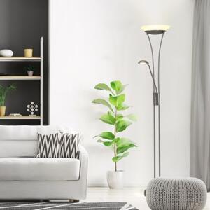 Brilliant G93035/13 Stojací lampa FINN LED se čtecím ramenem