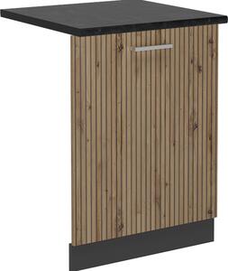 Čelní panel myčky Vicco R-Line Řemeslný dub 60 cm , PD Antracit, Model 55139