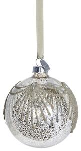 Lene Bjerre Skleněná ozdoba Perline Diamond Antique Silver - 8 cm LB231