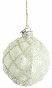 Lene Bjerre Skleněná ozdoba Norille Rhombe Off White - 10 cm LB166