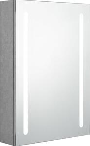 LED koupelnová skříňka se zrcadlem betonově šedá 50x13x70 cm