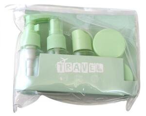 Cestovní sada lahviček na kosmetiku 7 v 1 TRAVEL - více barev Barva: Zelená
