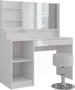 Toaletní stolek Vicco Sherry Bílá/bílý vysoký lesk 119.8 cm 4 díly, Model 57584