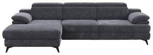 ROHOVÁ SEDAČKA, textil, tmavě šedá Livetastic - Sedací soupravy, Online Only