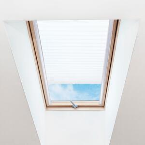 Roleta Plisé na střešní okna, Průsvitná, Bílá, P 001 , 20 x 50 cm