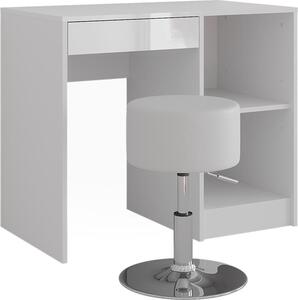 Toaletní stolek Vicco Sherry Bílá/bílý vysoký lesk 89.8 cm s stoličkou, Model 57680