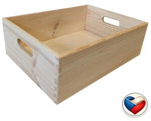 Dřevěný univerzální box, 40 x 30 x 13 cm, česká výroba