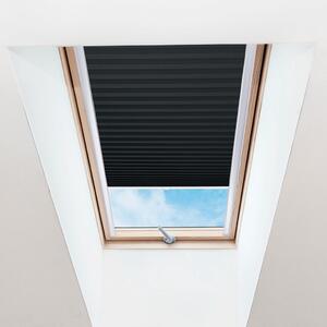 Roleta Plisé na střešní okna, Průsvitná, Černá, P 012 , 20 x 50 cm