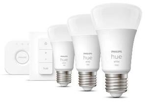 Hue sada Bridge + 3x HUE White žárovka LED E27 A60 9,5W 1100lm 2700K IP20 + ovladač