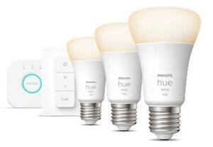Hue sada Bridge + 3x HUE White žárovka LED E27 A60 9,5W 1100lm 2700K IP20 + ovladač