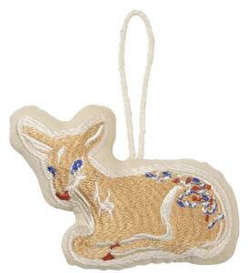 Broste Copenhagen Bavlněná závěsná ozdoba Baby Deer - Warm Beige BC138