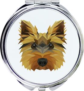 Yorkshire teriér – Zrcadlo značky Art-Dog s fotografií a geometrickým vzorem