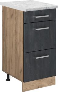 Spodní skříňka kuchyňské linky Vicco R-Line Černý beton 40 cm PD Mramor, Model 47555