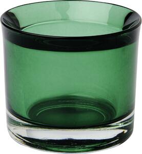IHR GLASS CUP zelený skleněný svícen na čajovou svíčku 6.5x5.5 cm