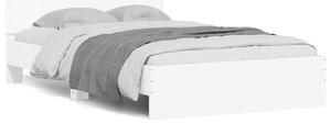 Rám postele s čelem a LED osvětlením bílý 140 x 190 cm 3207623