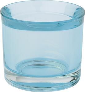 IHR GLASS CUP světle modrý skleněný svícen na čajovou svíčku 6.5x5.5 cm