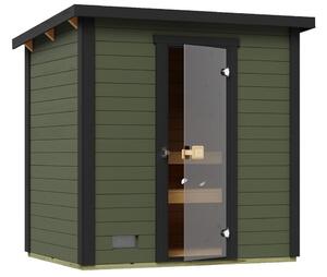WEKA Sauna KAAPI 2 - šedozelená - outdoor sauna