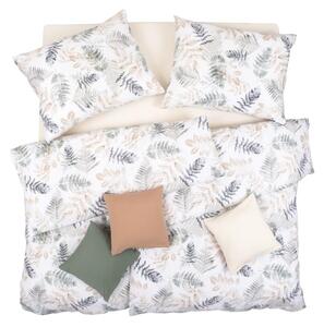 Povlečení KLASIK SOFT kapradiny khaki 140 x 200/70 x 90 cm