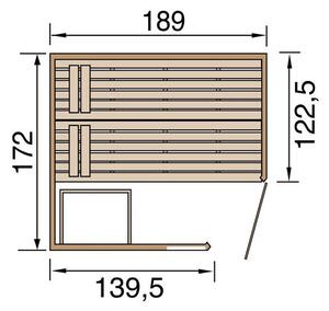 WEKA sauna VALIDA Corner 1.8
