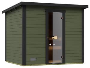 WEKA Sauna KAAPI 4 - šedozelená - outdoor sauna